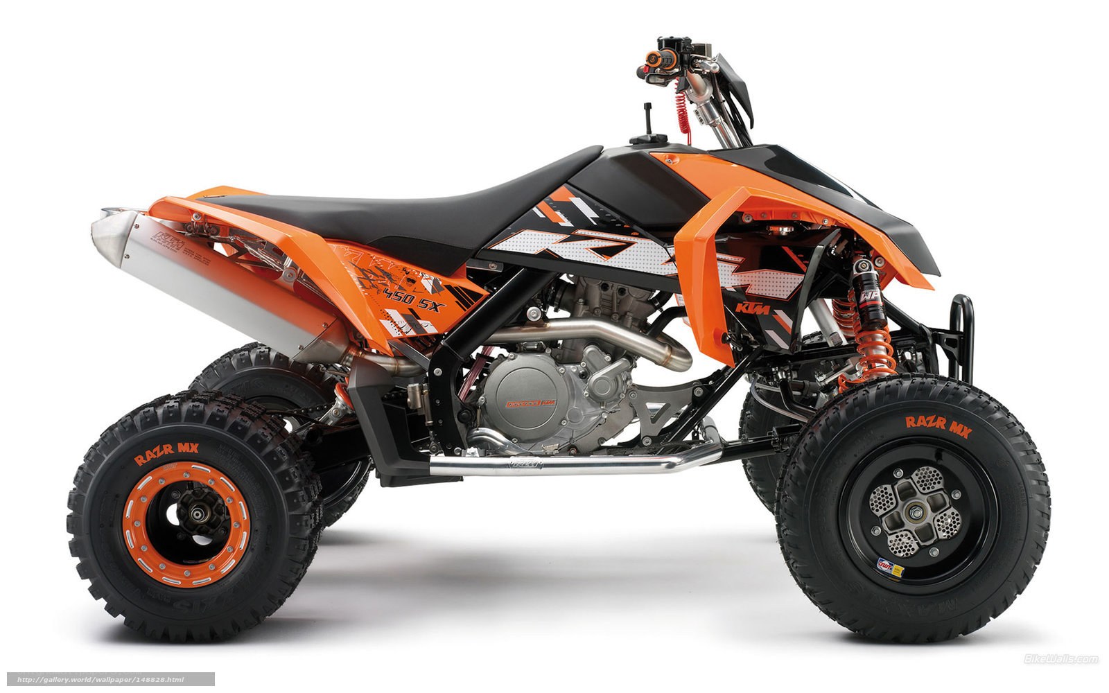 Orange KTM 450 SX ATV