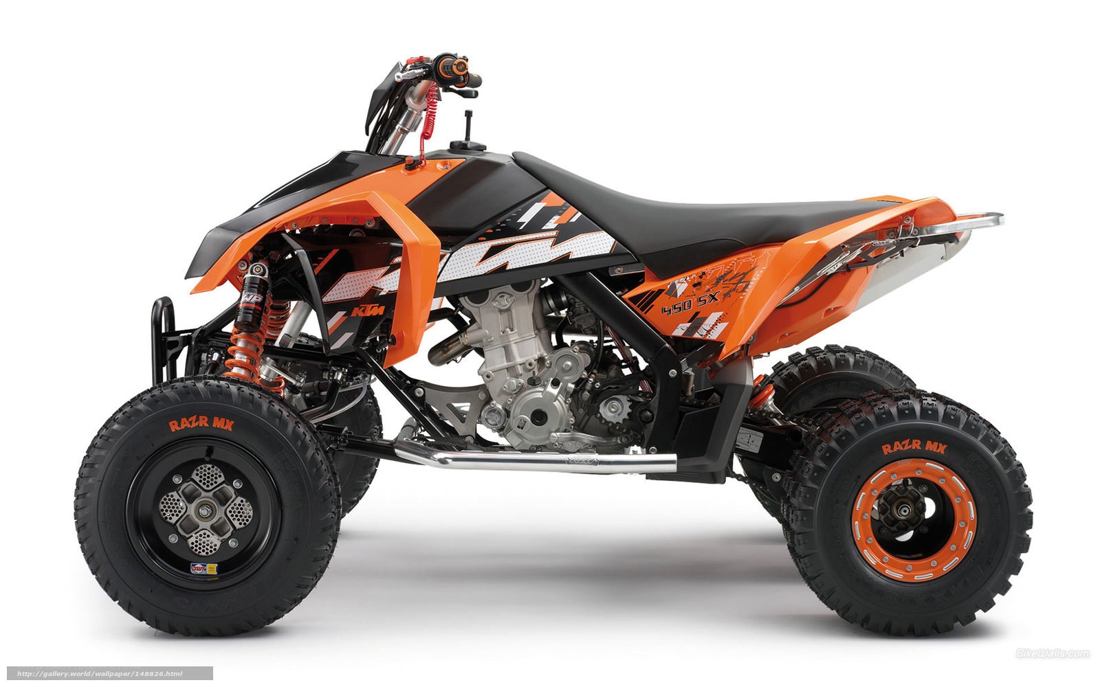 Orange KTM 450 SX ATV