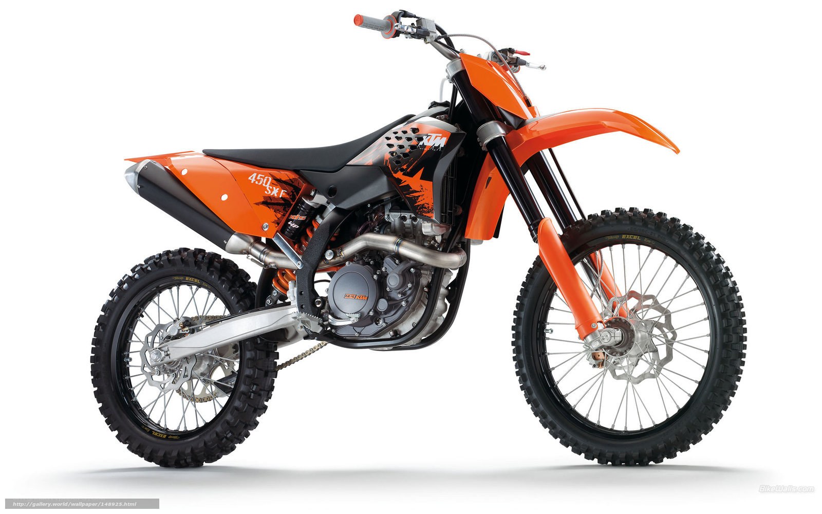 orange ktm 450 sx-f dirt bike