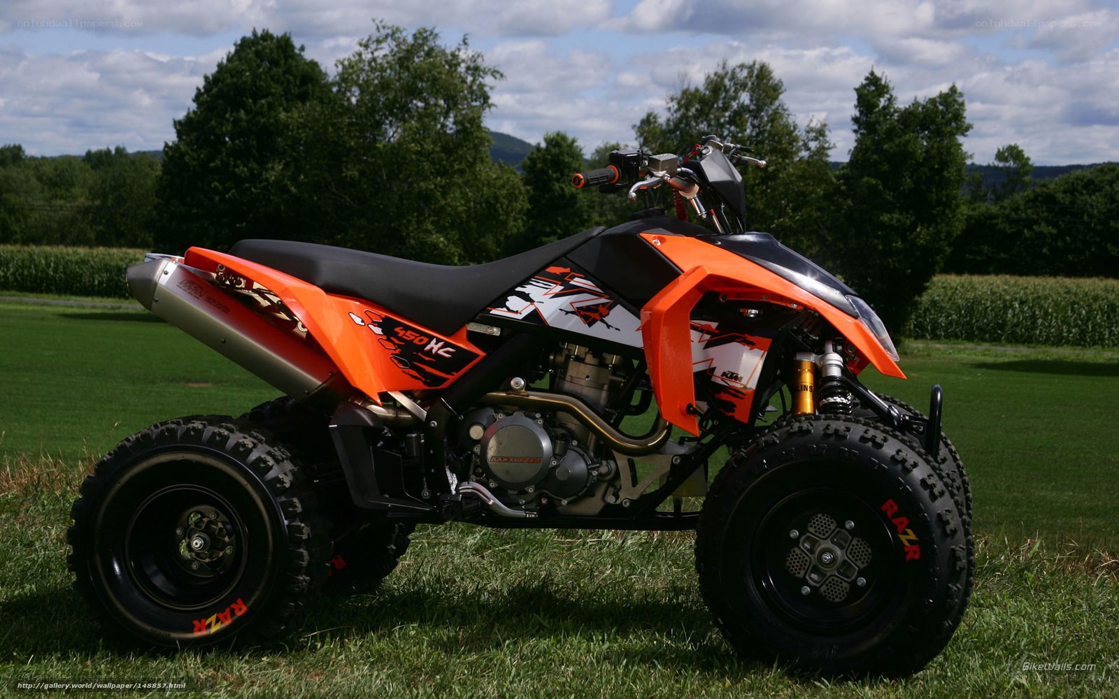 Orange KTM 450 Xc ATV
