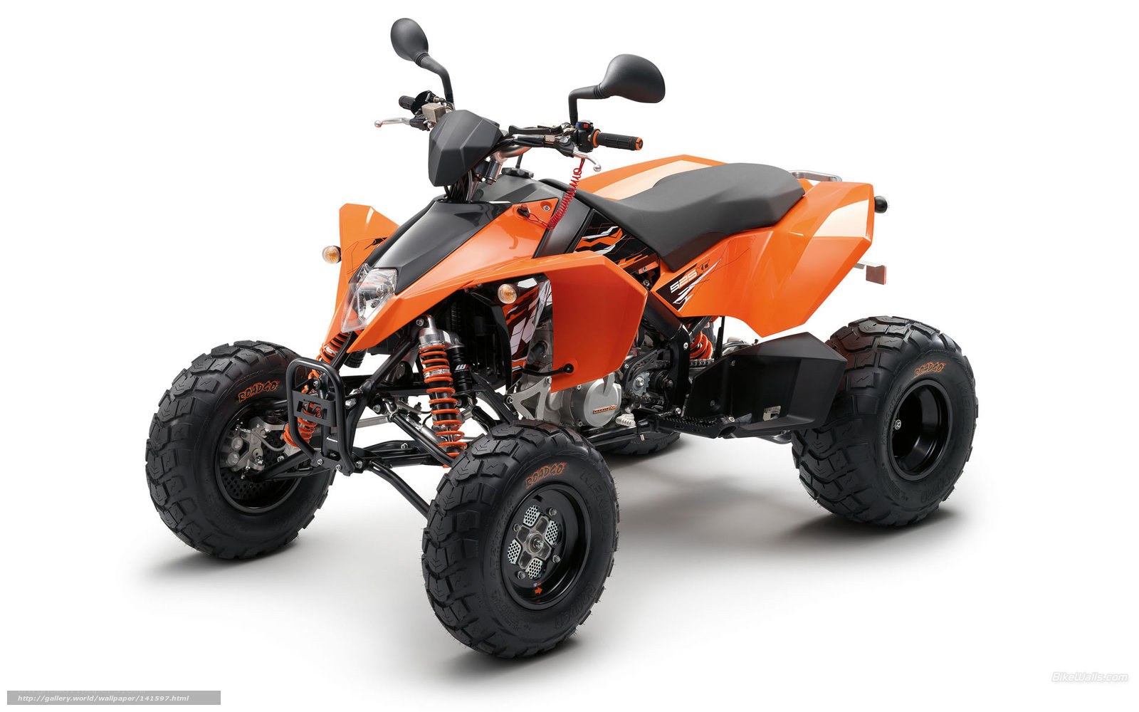 Orange KTM 500 EXC ATV