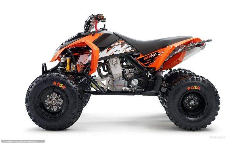 Orange KTM 525 XC ATV