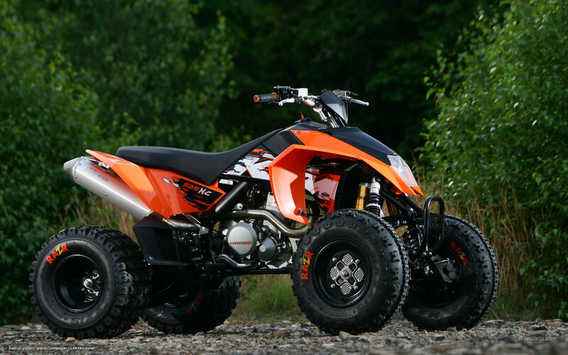 Orange KTM 525 XC ATV