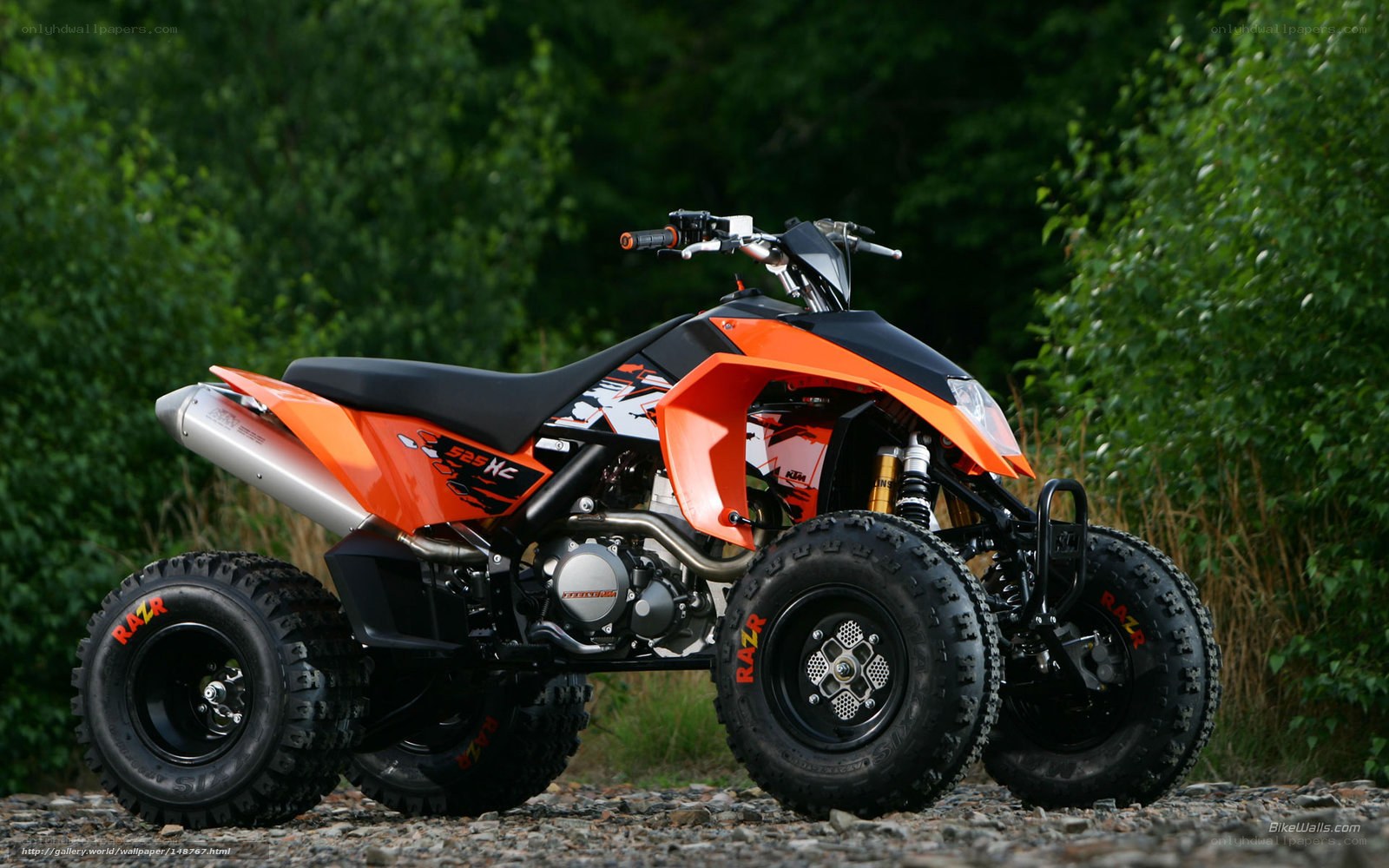 Orange KTM 525 XC ATV