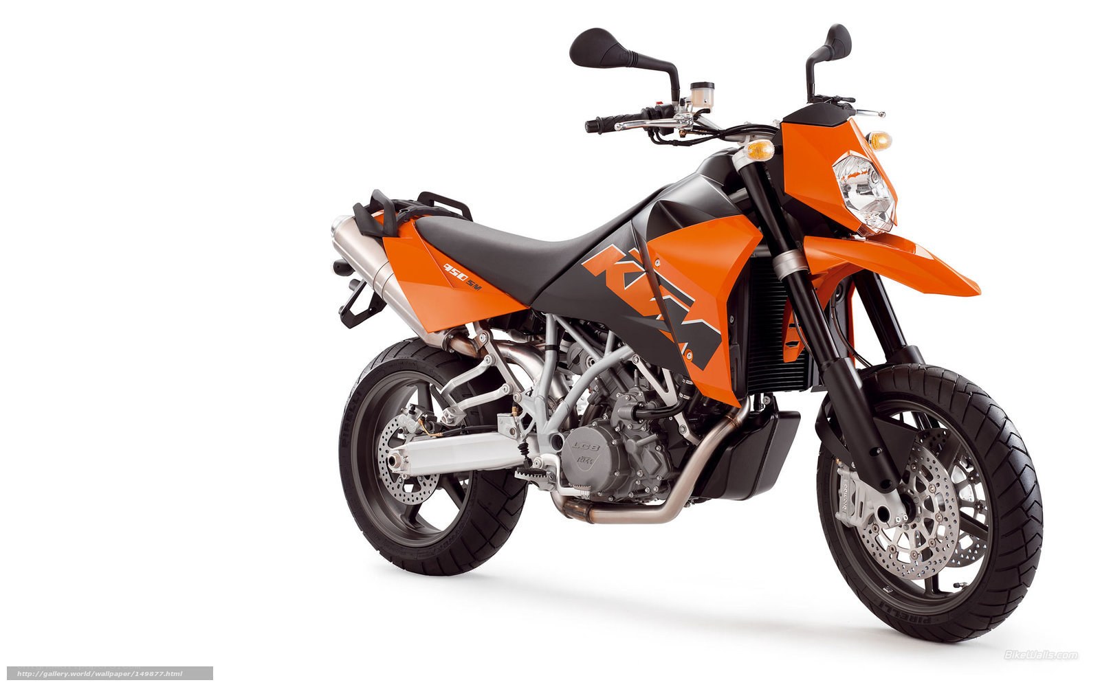 orange KTM 950 SMT motorcycle