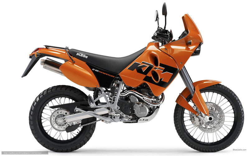 Orange KTM Adventure Motorcycle — Neutral