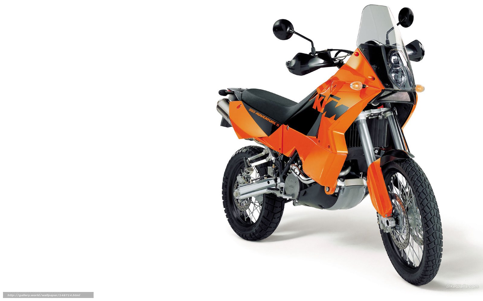 Orange KTM Adventure motorcycle