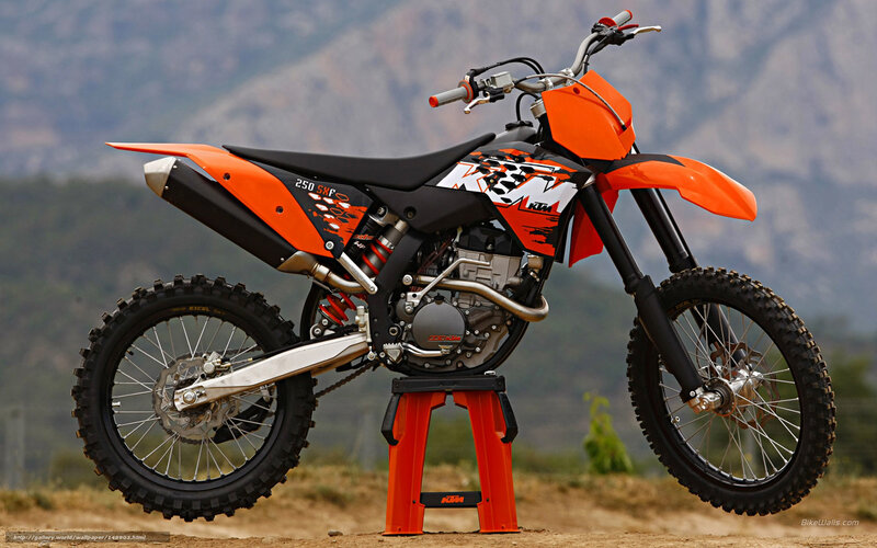 Orange KTM dirt bike