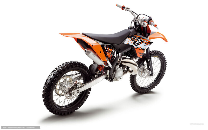 Orange KTM dirt bike