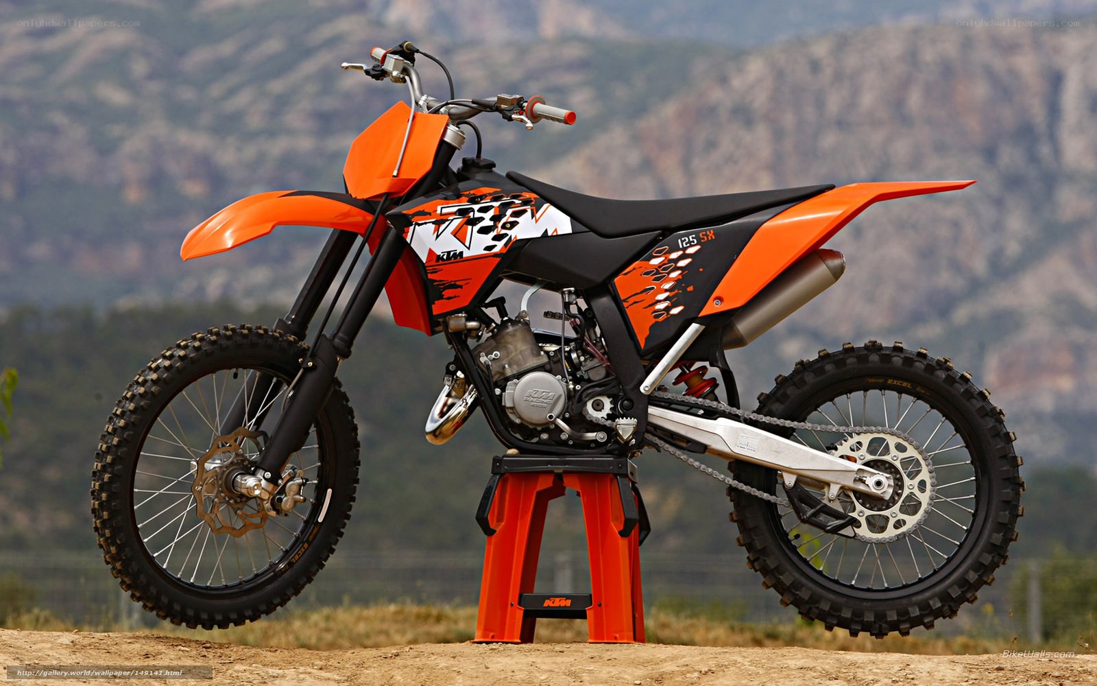 Orange KTM dirt bike