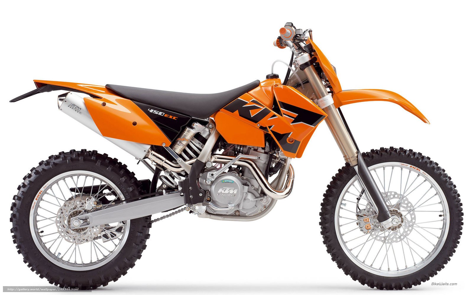 Orange KTM dirt bike