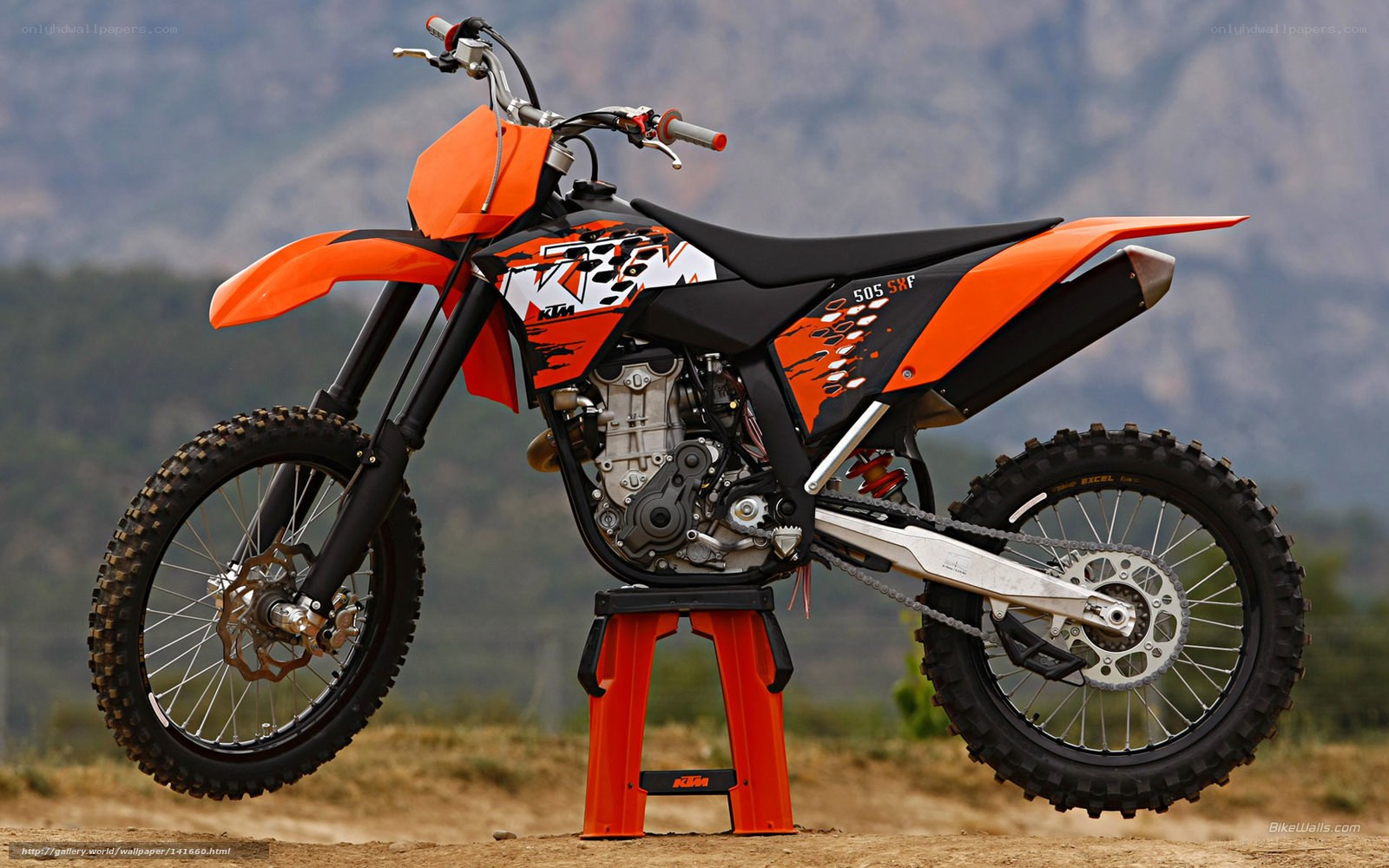 Orange KTM dirt bike