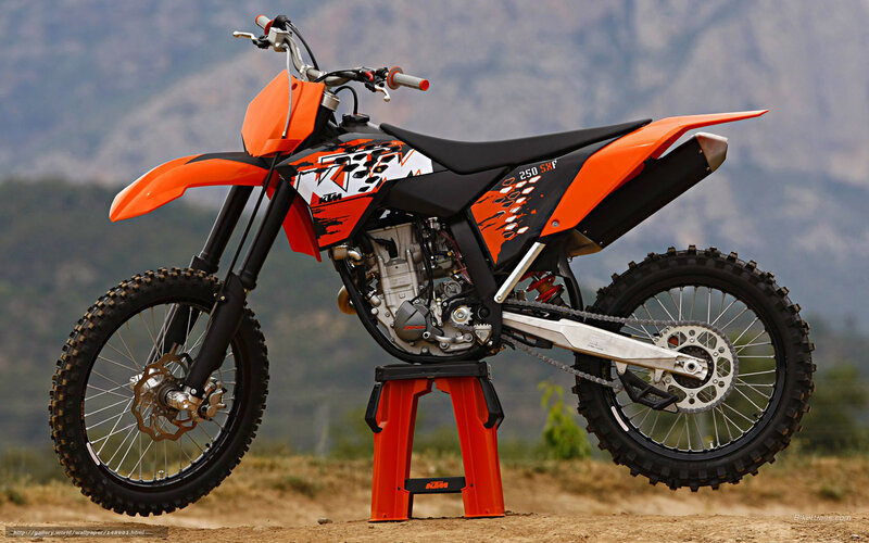 Orange KTM dirt bike