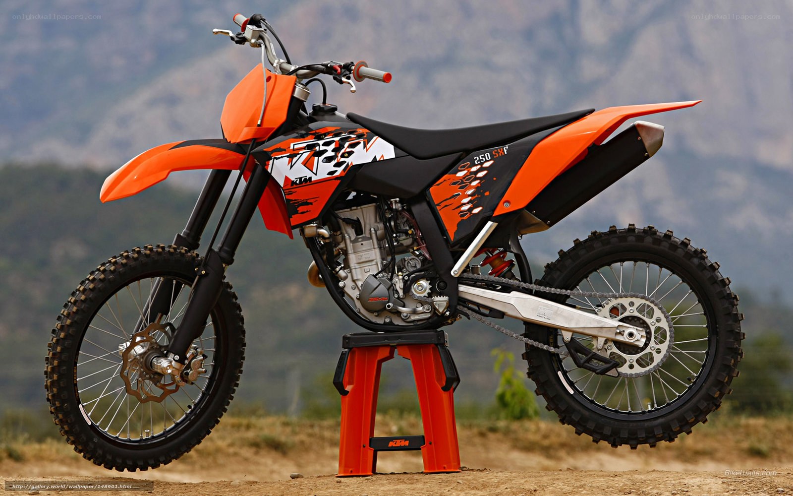 Orange KTM dirt bike