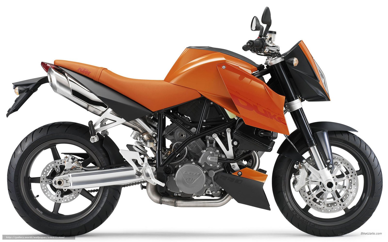 Orange KTM Duke motorcycle