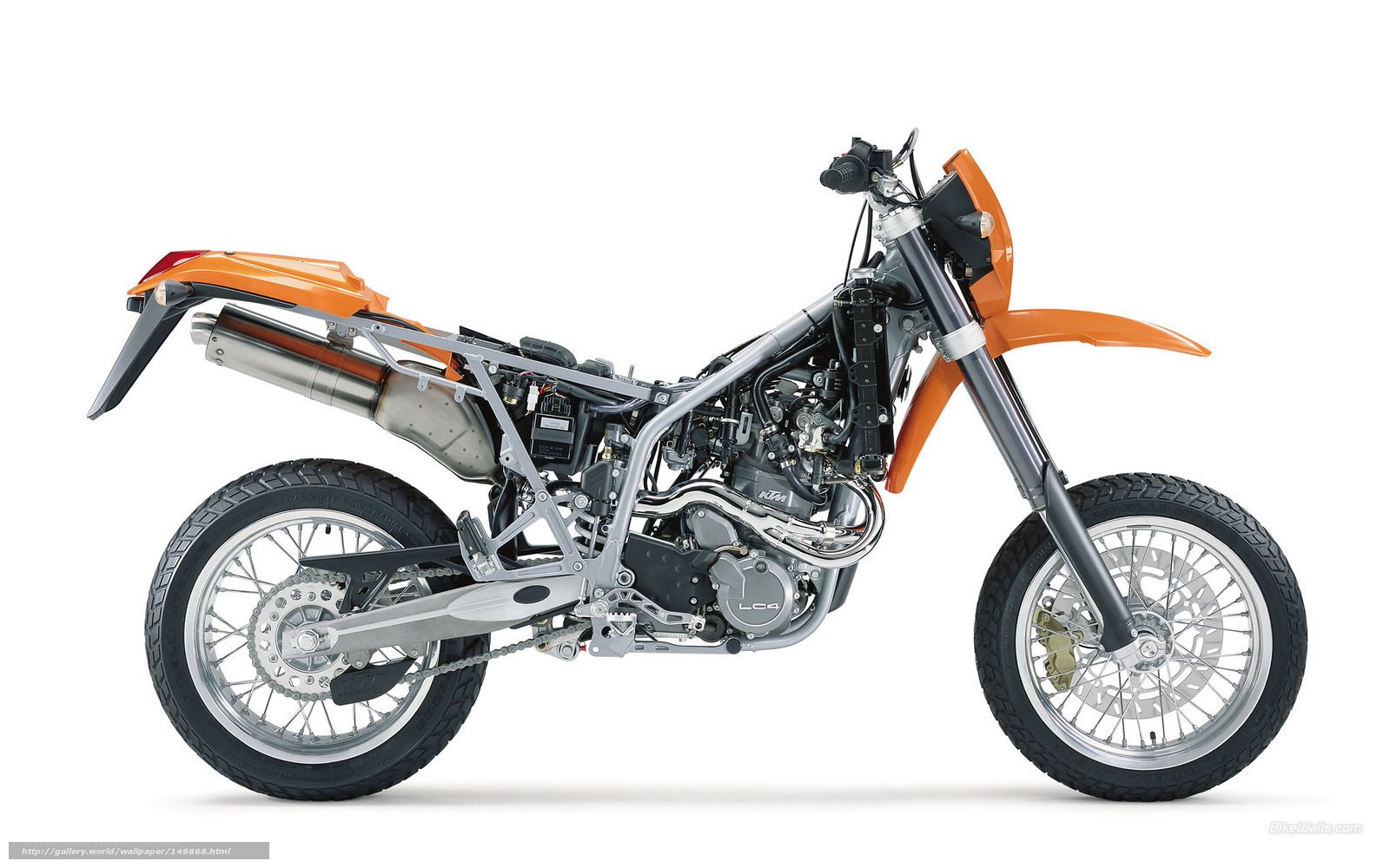 orange ktm motorcycle