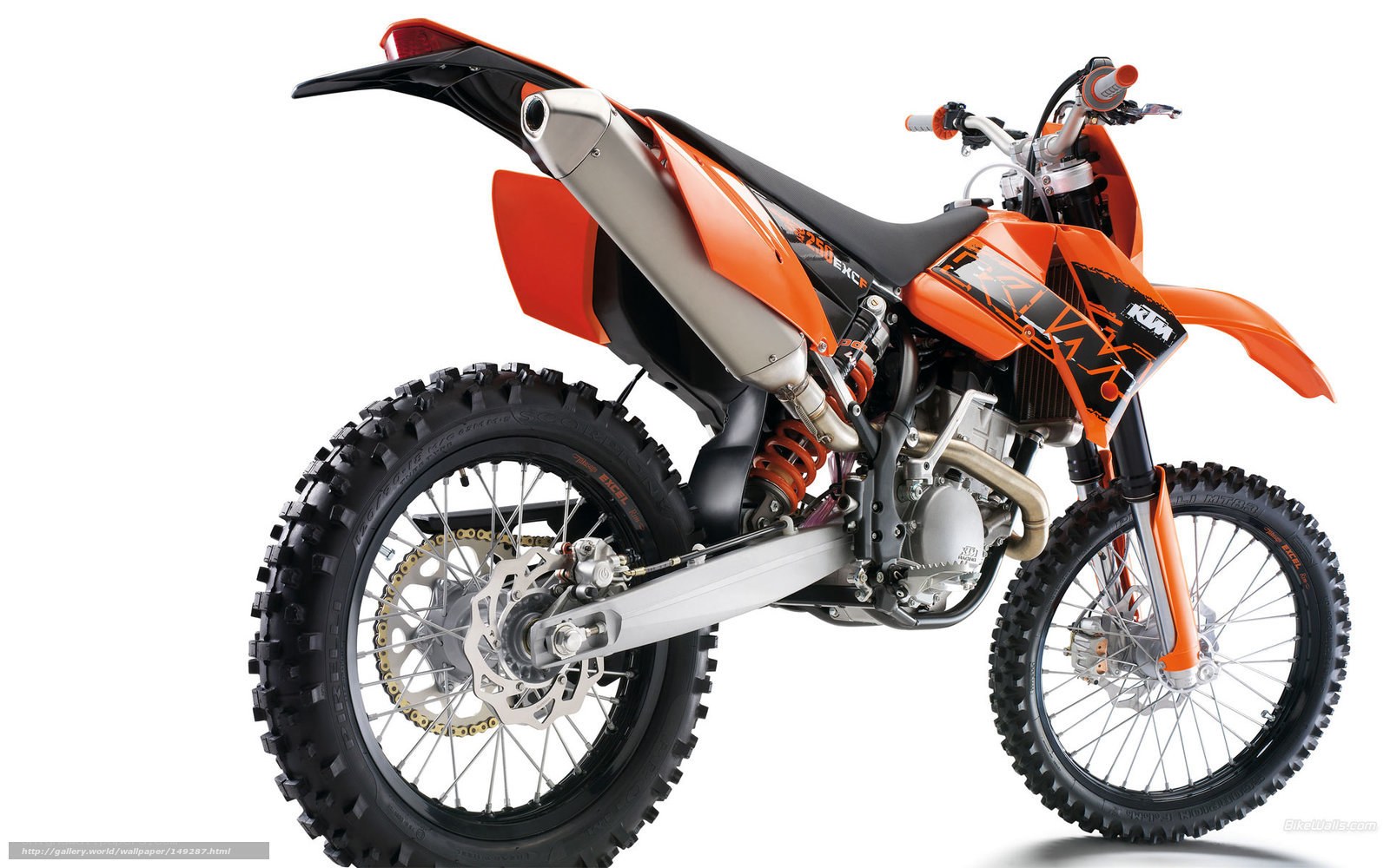 Orange KTM off-road motorcycle