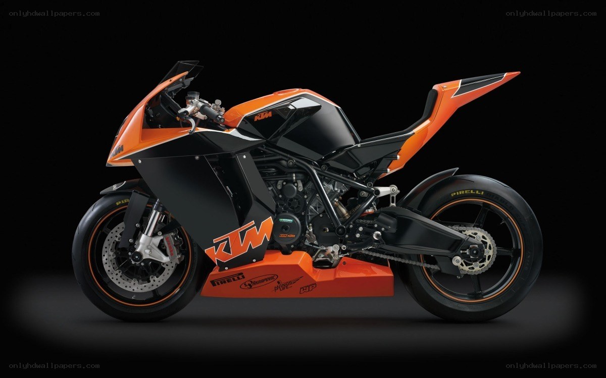 Orange KTM racing motorcycle