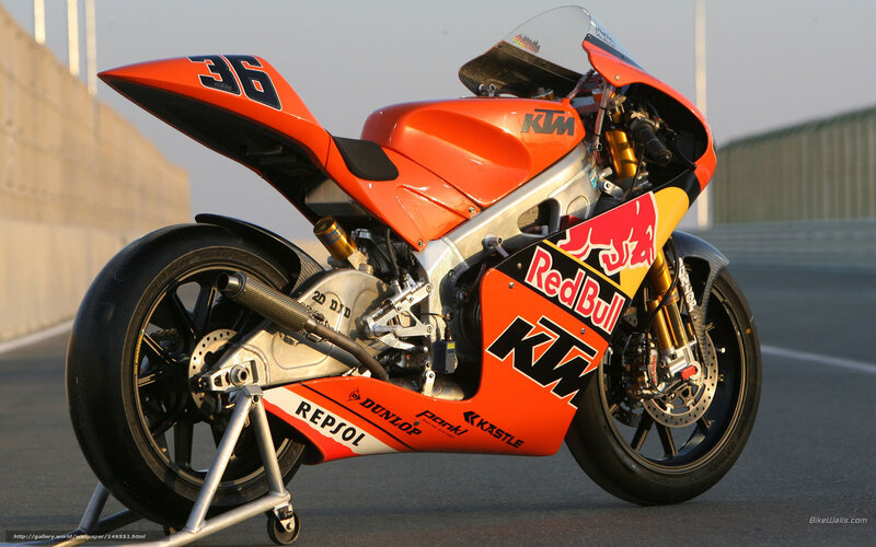 Orange KTM racing motorcycle