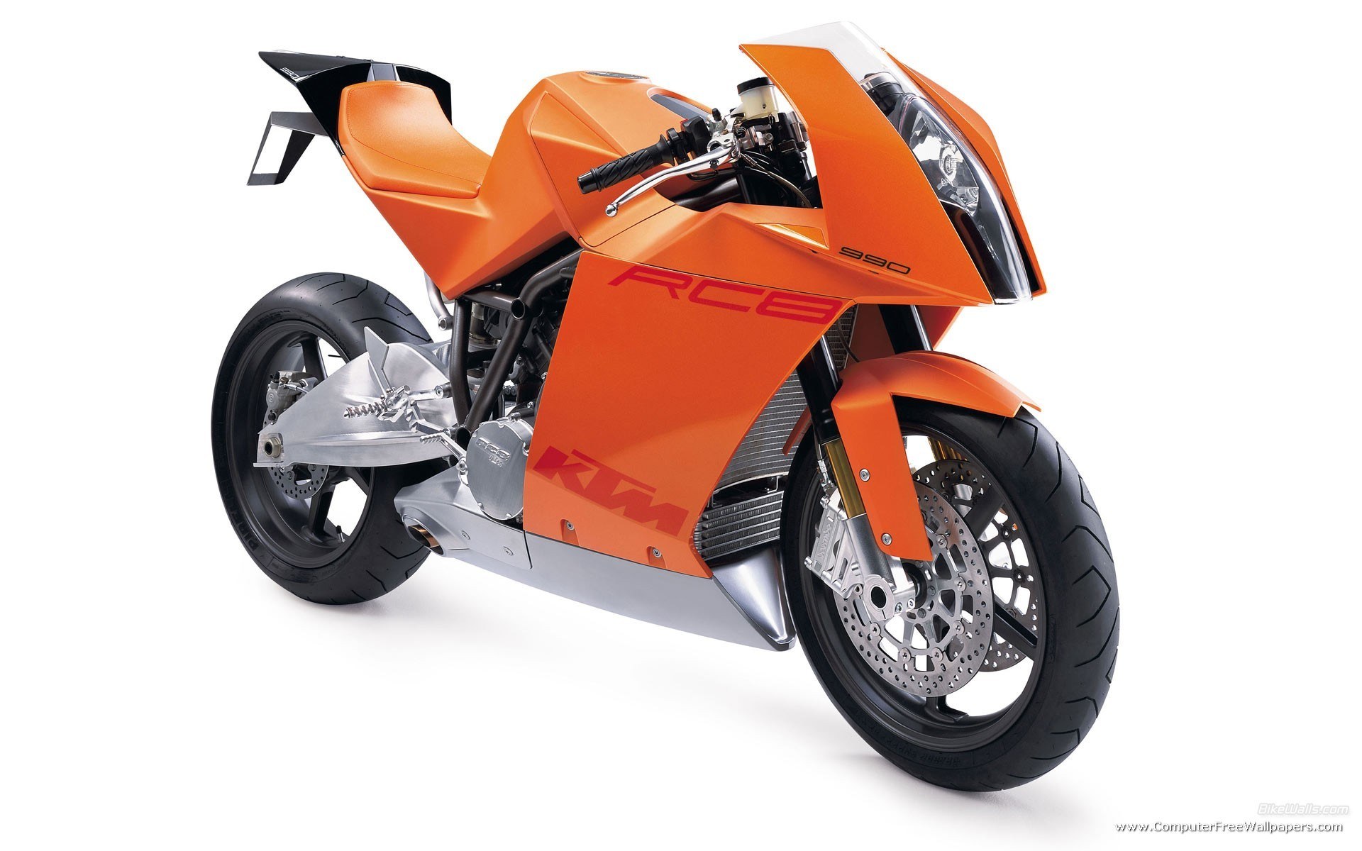 Orange KTM RC8 motorcycle