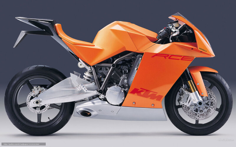 Orange KTM RC8 motorcycle