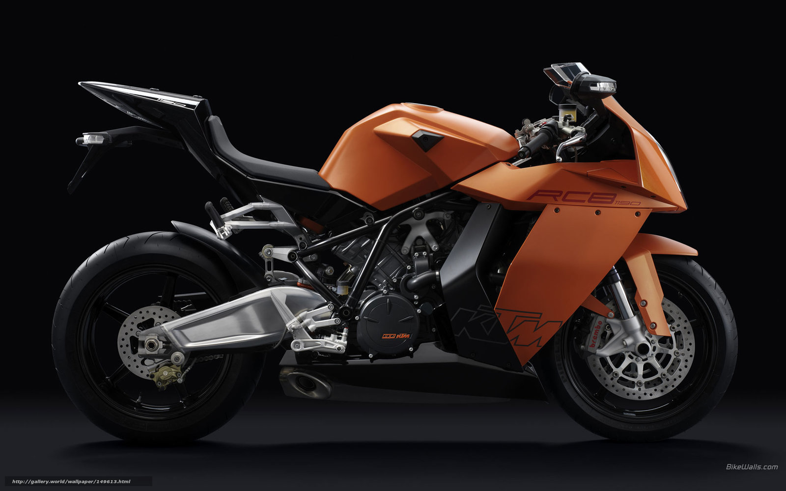 Orange KTM RCB 1190 motorcycle