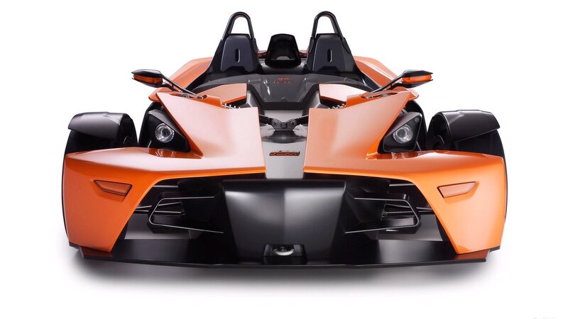 orange ktm x-bow sports car