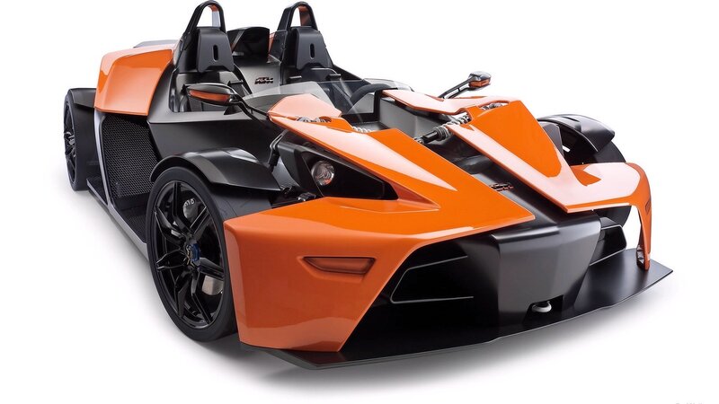 orange ktm x-bow sports car