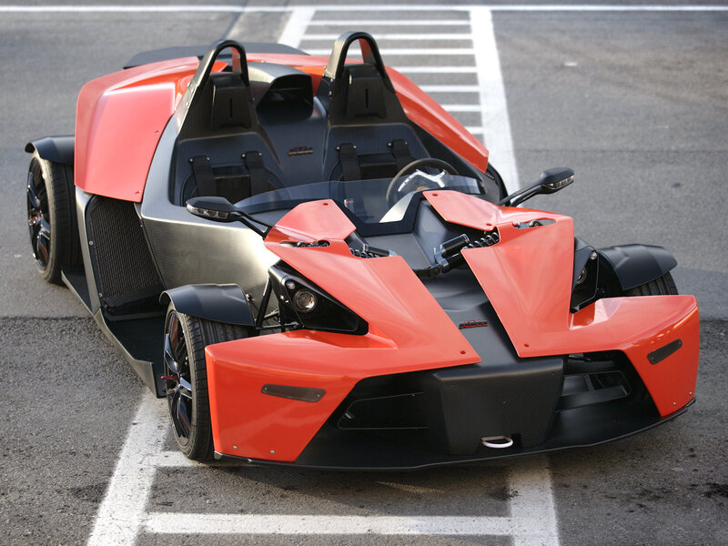 orange ktm x-bow sports car