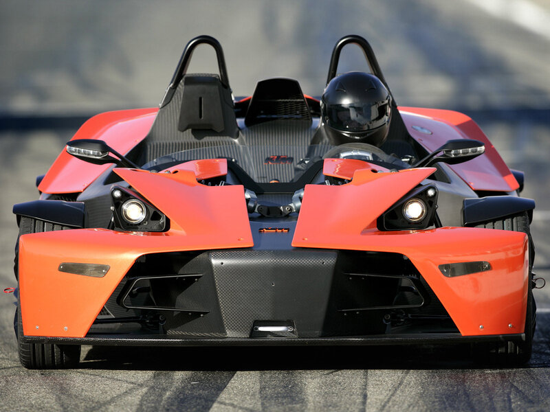 Orange KTM X-Bow sports car