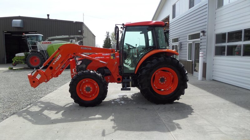 Orange Kubota Tractor — Red