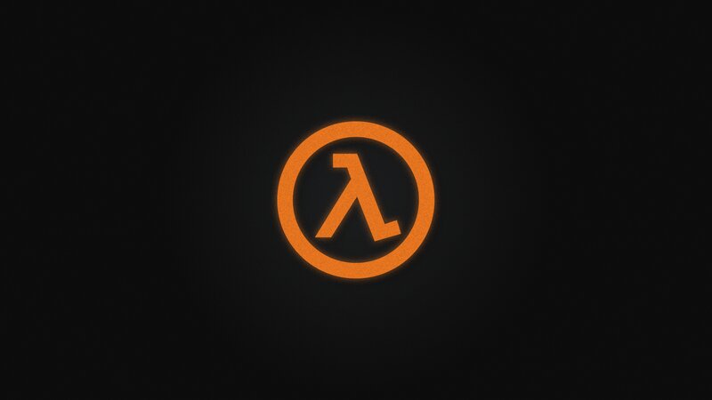 Orange Lambda Symbol — Black