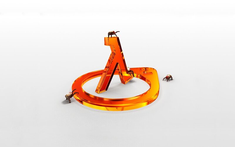 Orange Lambda Symbol — Surreal