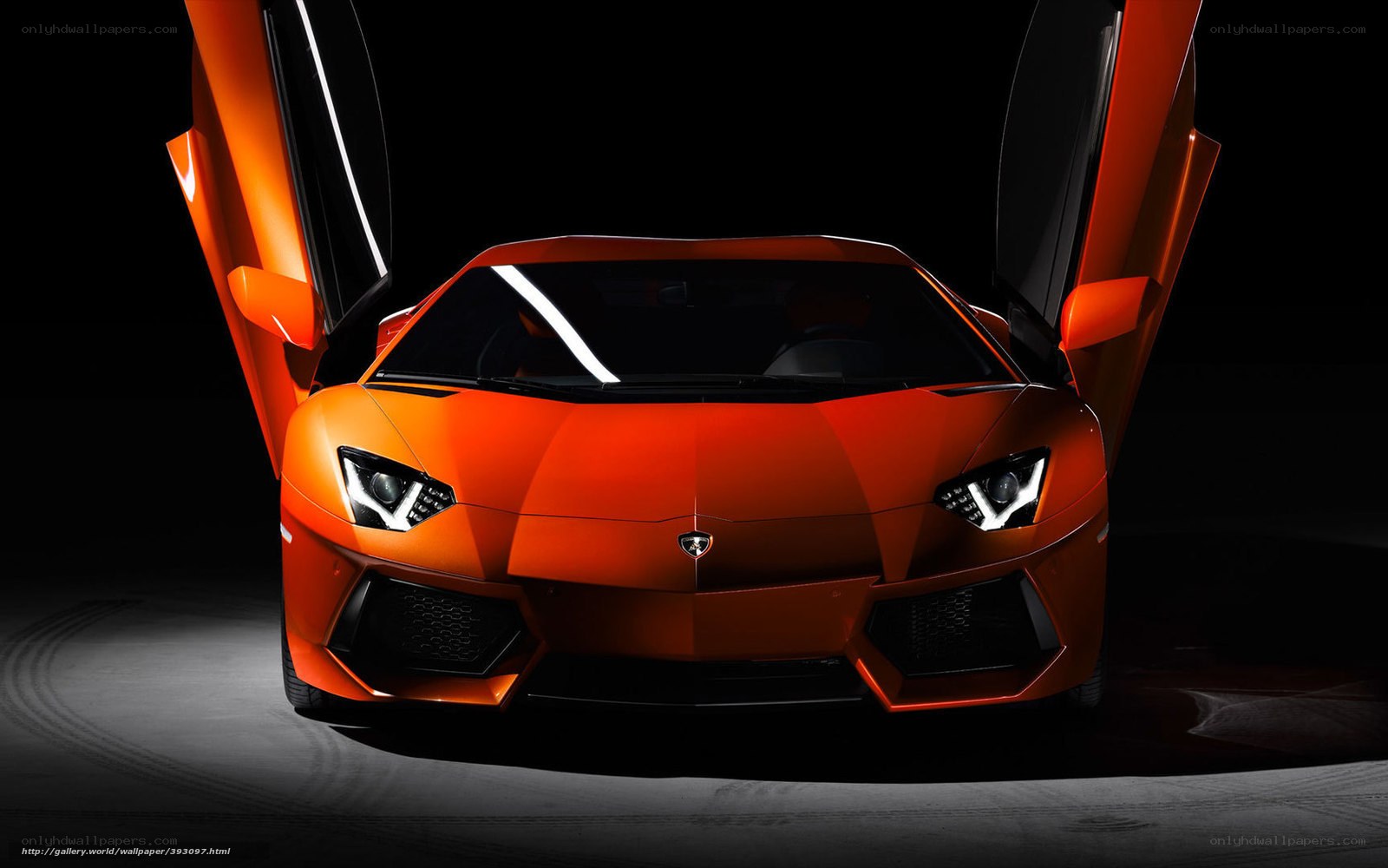 Orange Lamborghini Aventador