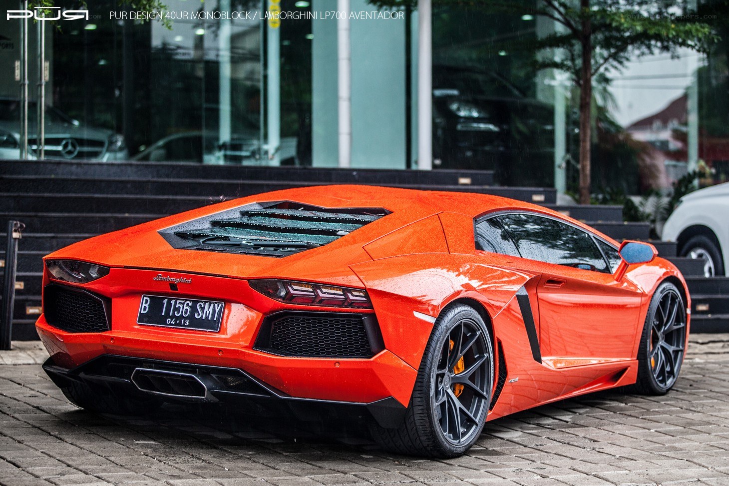 Orange Lamborghini Aventador