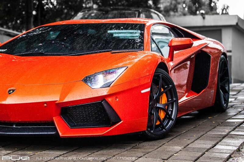 Orange Lamborghini Aventador