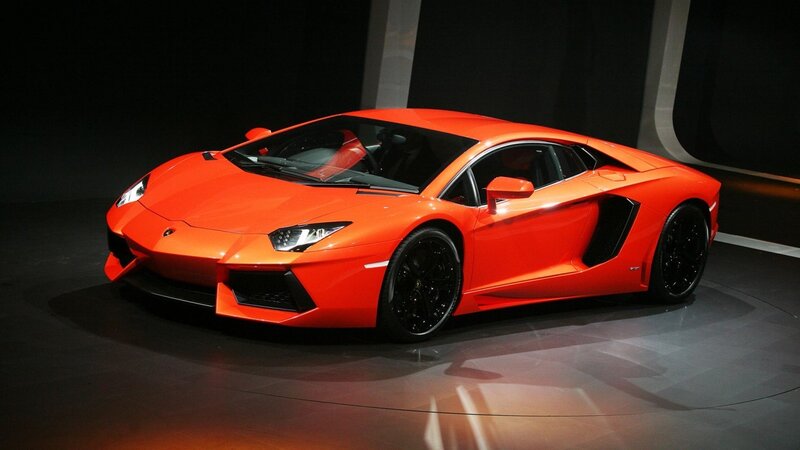 Orange Lamborghini Aventador