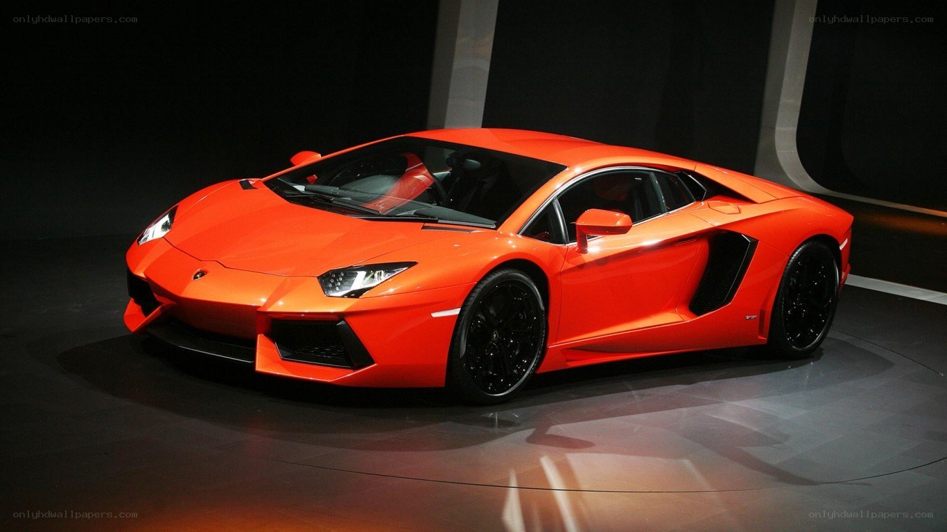 Orange Lamborghini Aventador