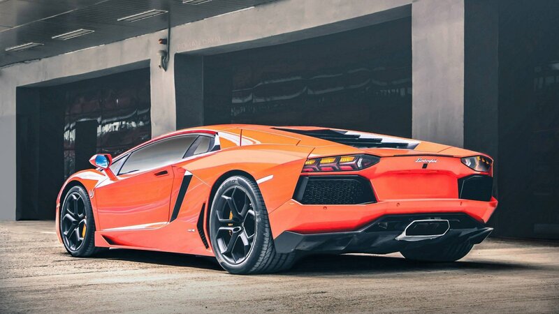 Orange Lamborghini Aventador