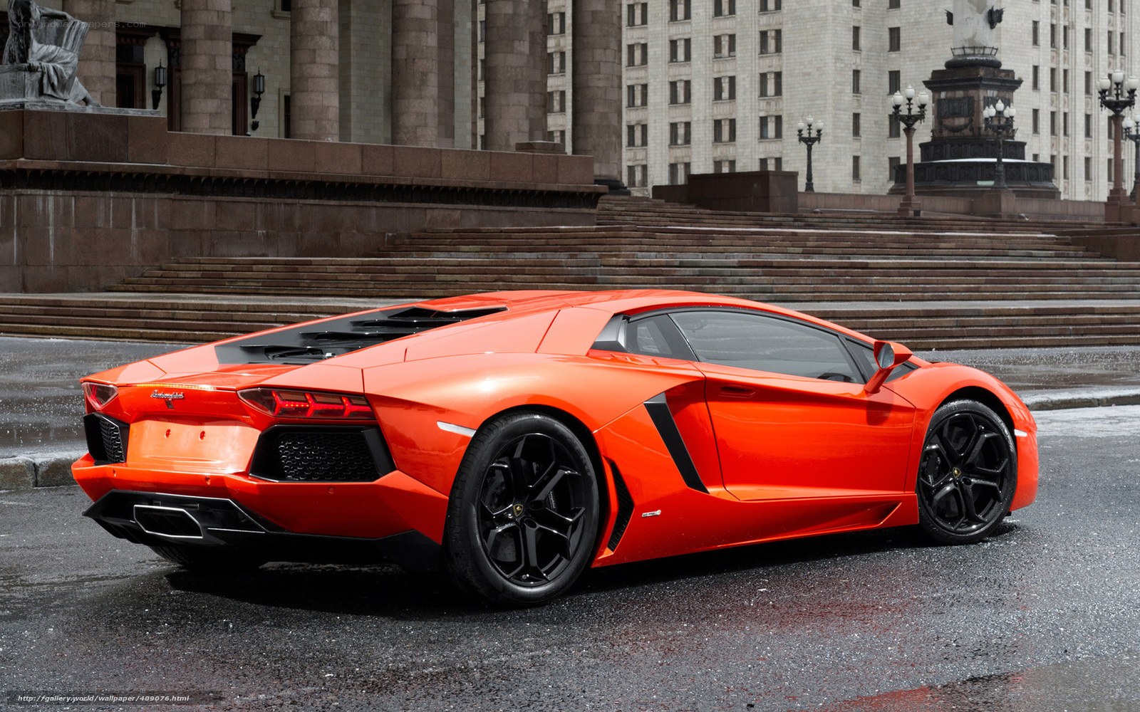 Orange Lamborghini Aventador