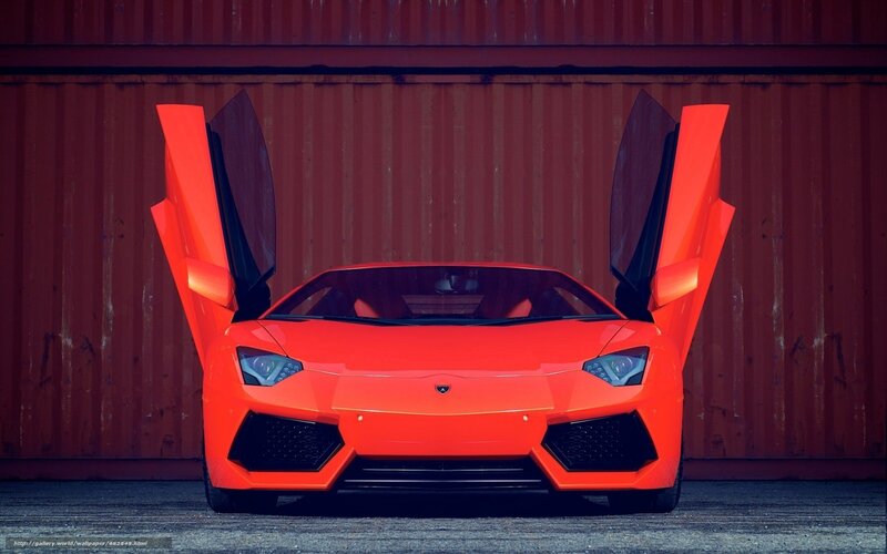 Orange Lamborghini Aventador