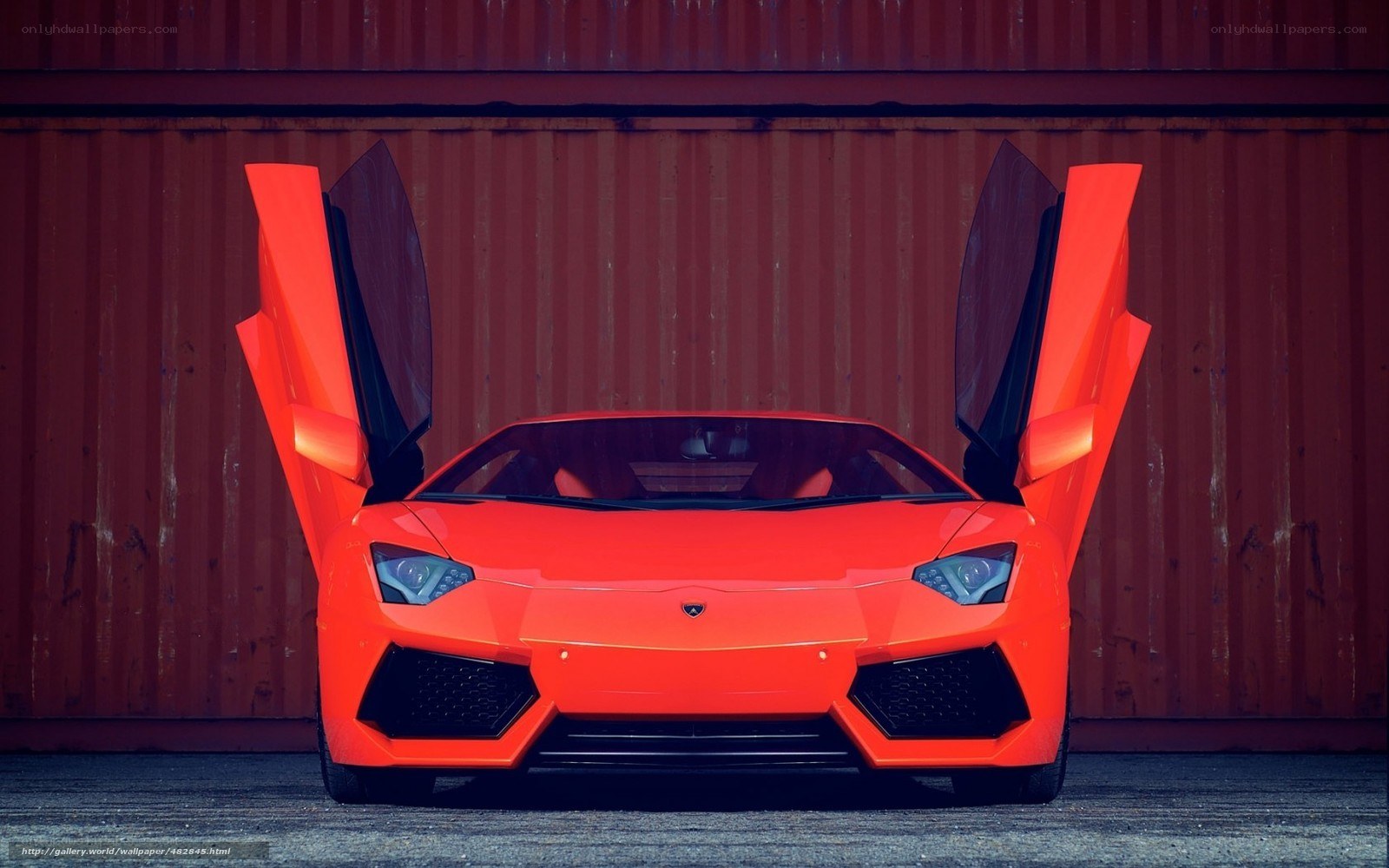 Orange Lamborghini Aventador