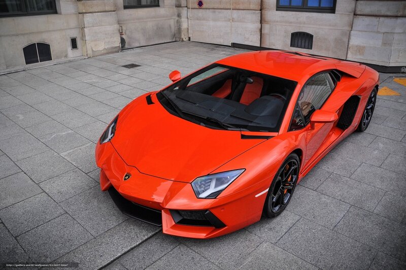 Orange Lamborghini Aventador