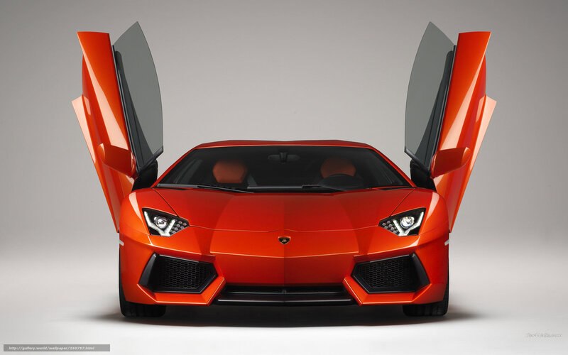 Orange Lamborghini Aventador