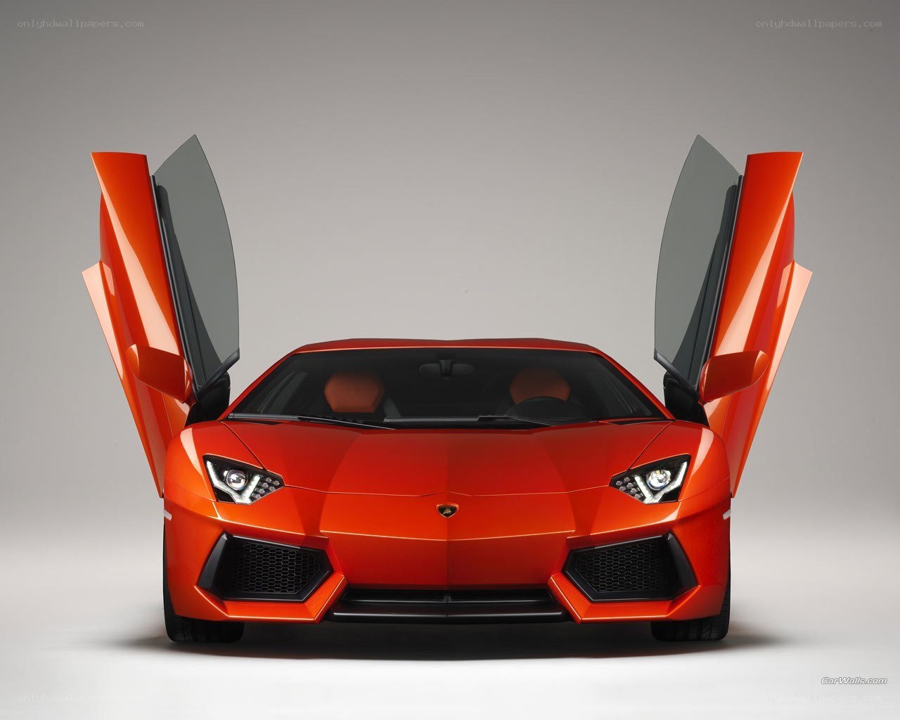 Orange Lamborghini Aventador