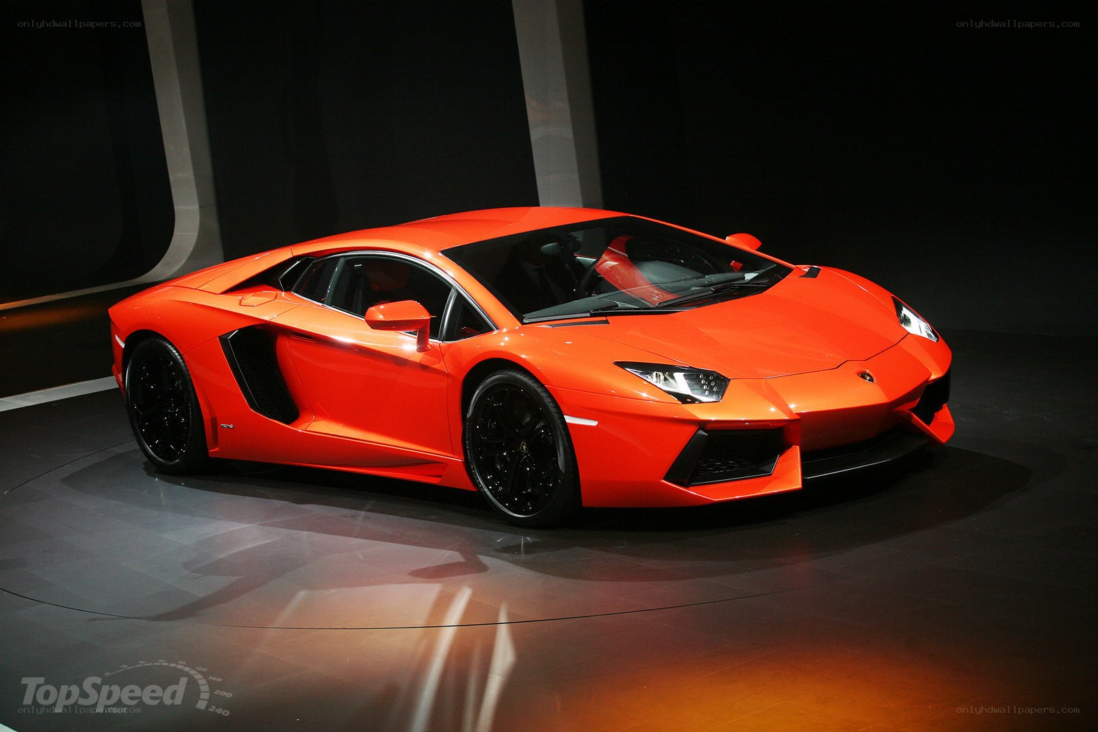 Orange Lamborghini Aventador