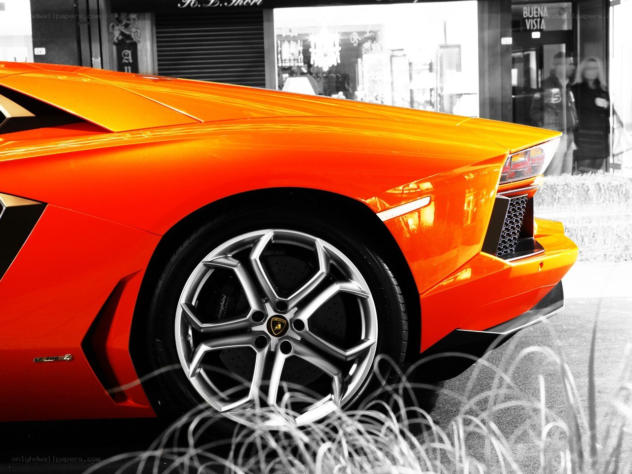 Orange Lamborghini Aventador