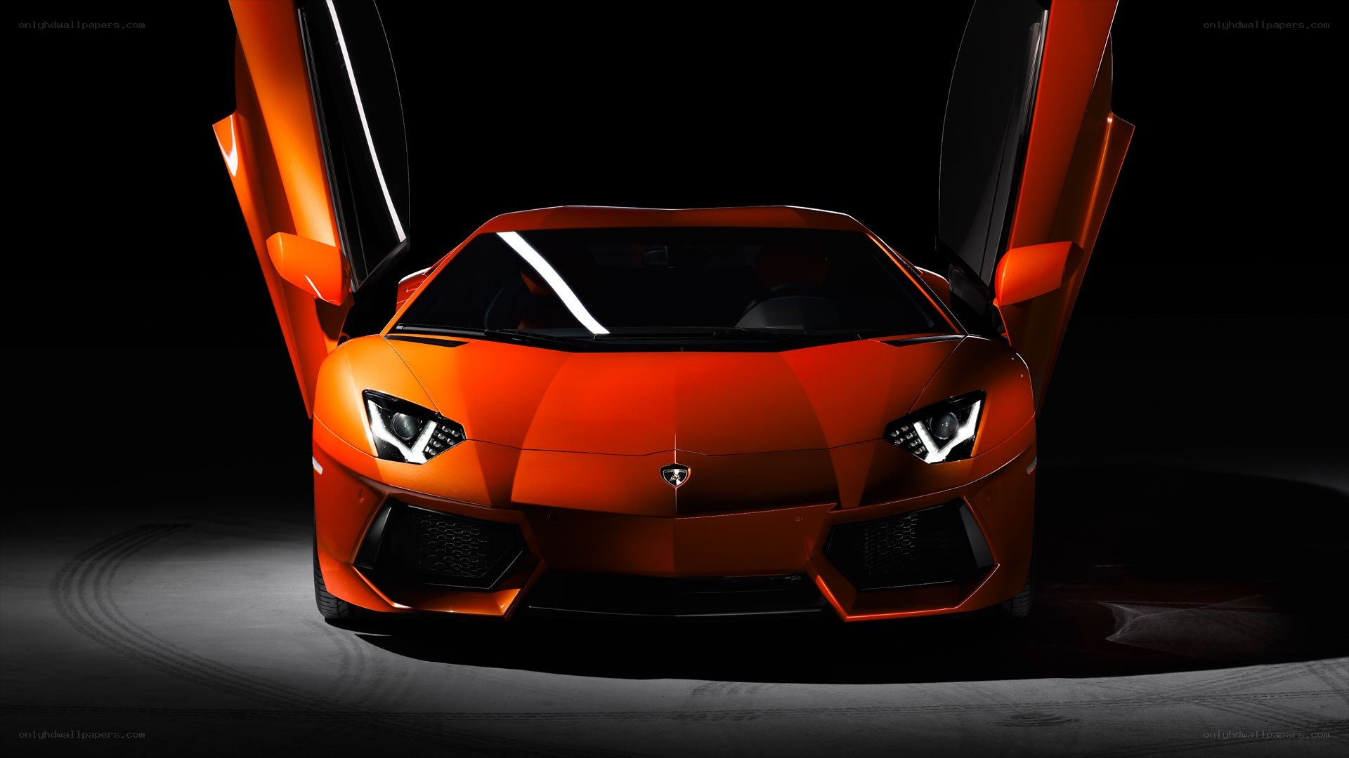 Orange Lamborghini Aventador