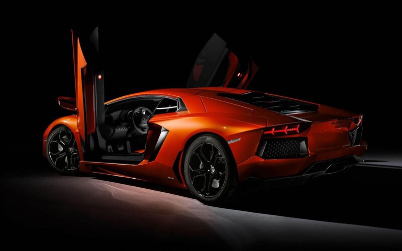 Orange Lamborghini Aventador