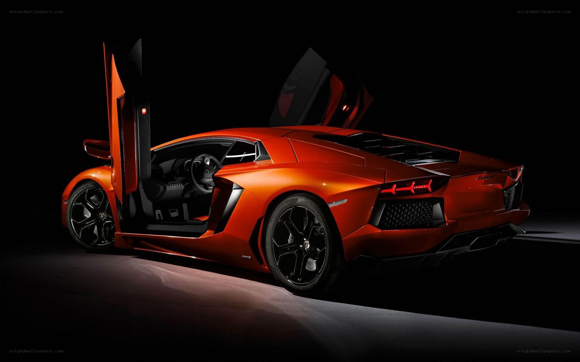 Orange Lamborghini Aventador